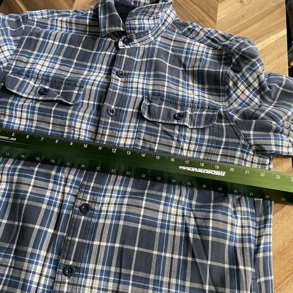 L.L. Bean Shirt Jacket Flannel Fleece Lined Button Up Shacket Mens Medium - Picture 4 of 6